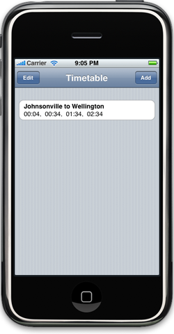 Timetable